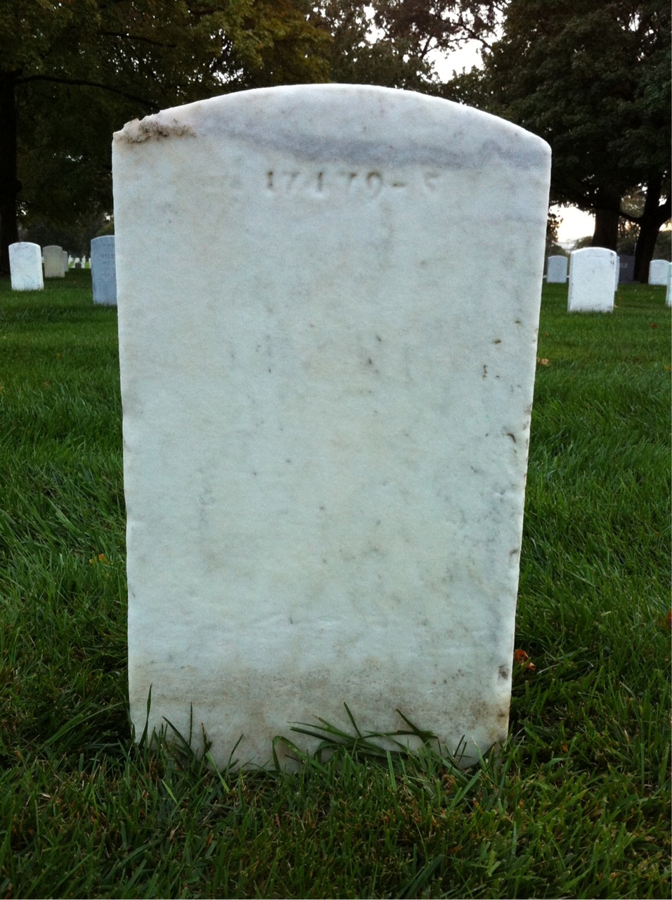 Back of headstone — Mary Ballard