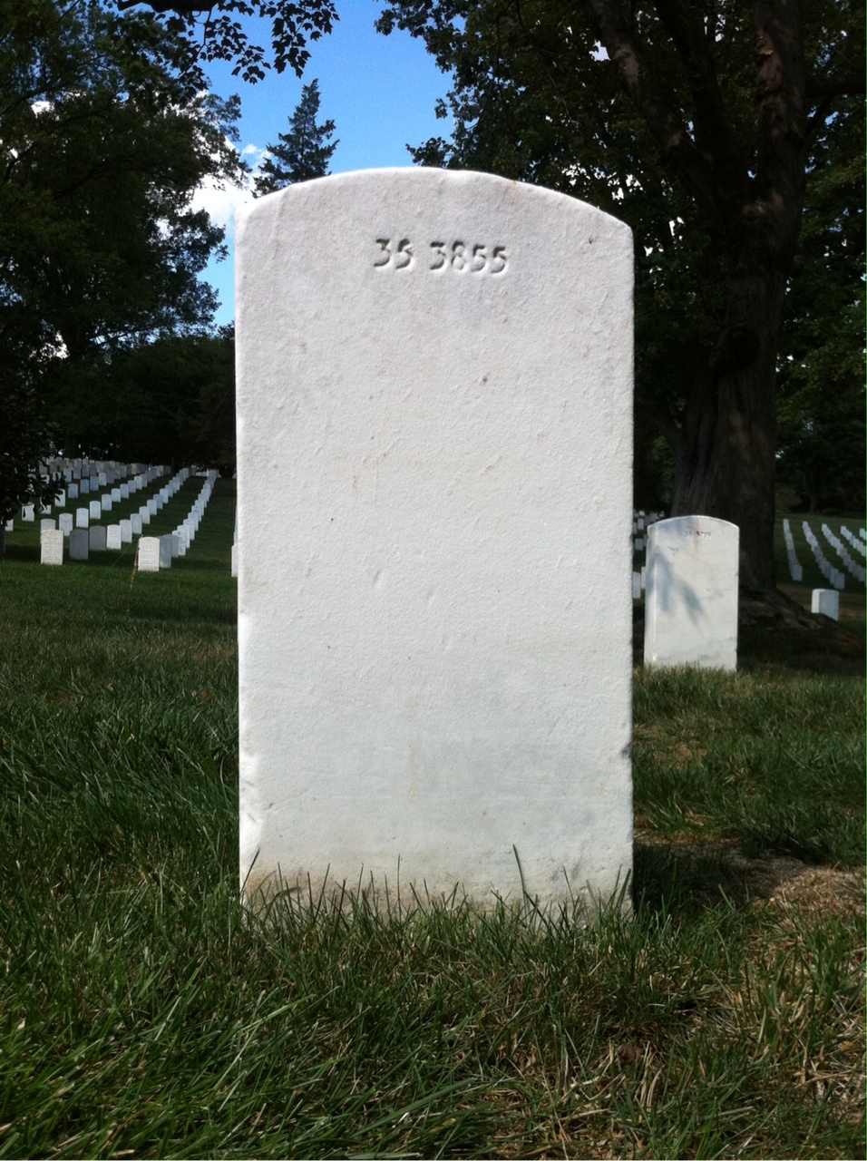 Back of headstone — James Thompson