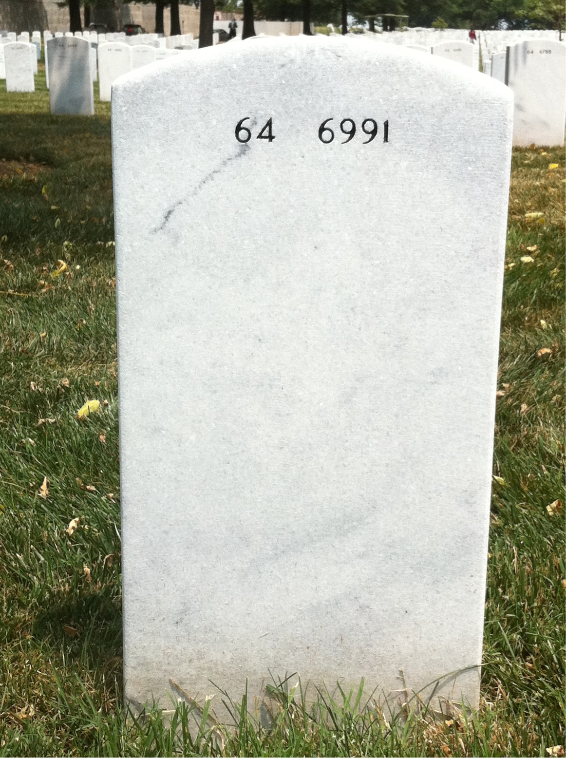 Back of headstone — Charles Wofford