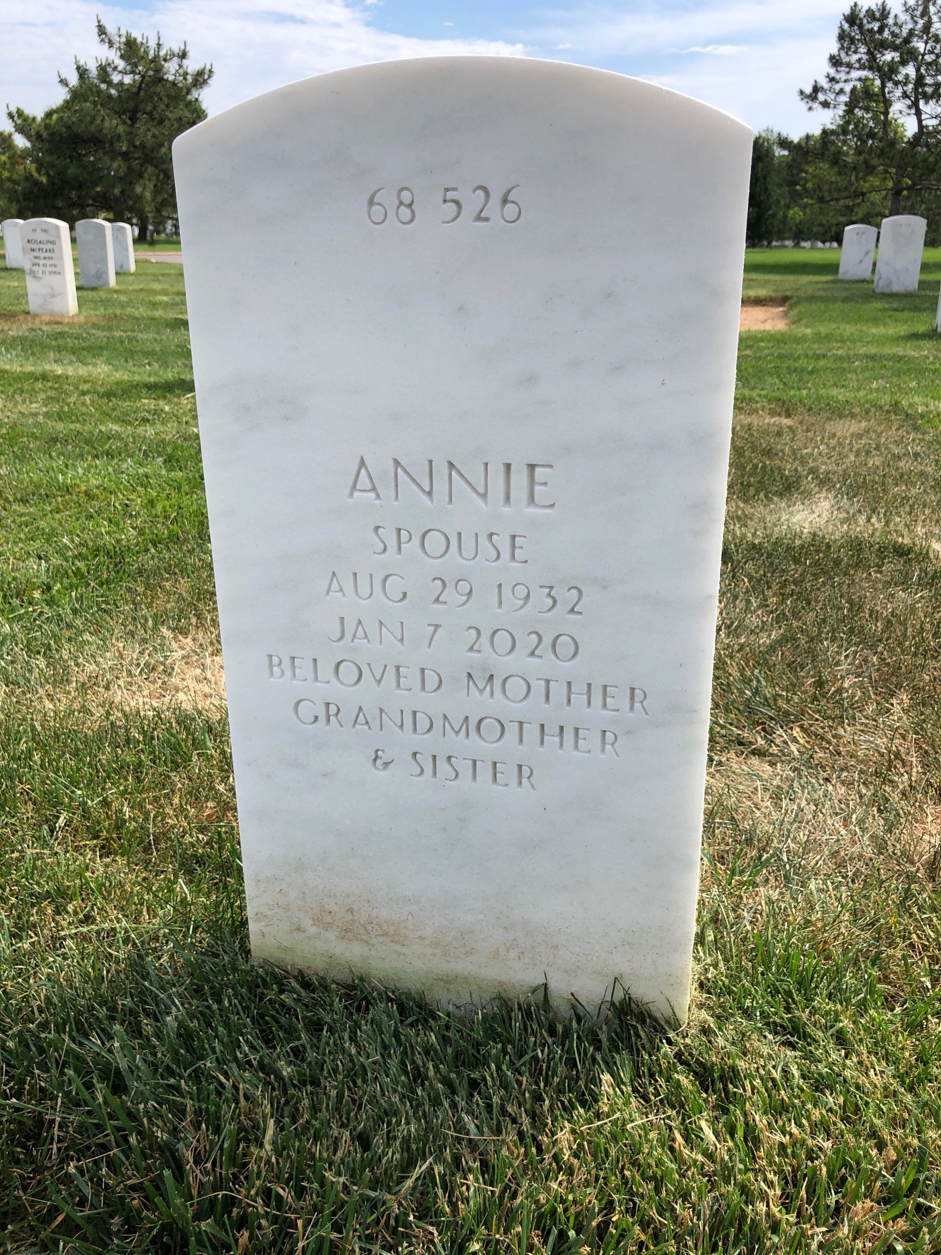 Back of headstone — Carl Royal