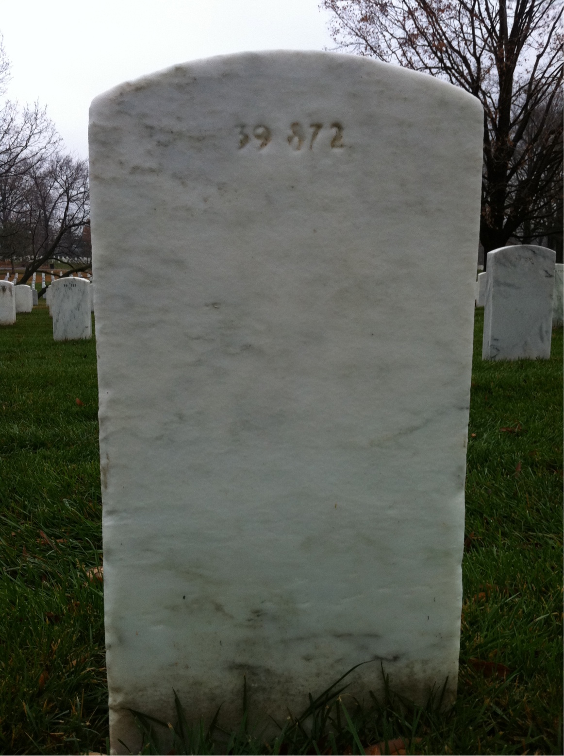 Back of headstone — Vincent Ancell