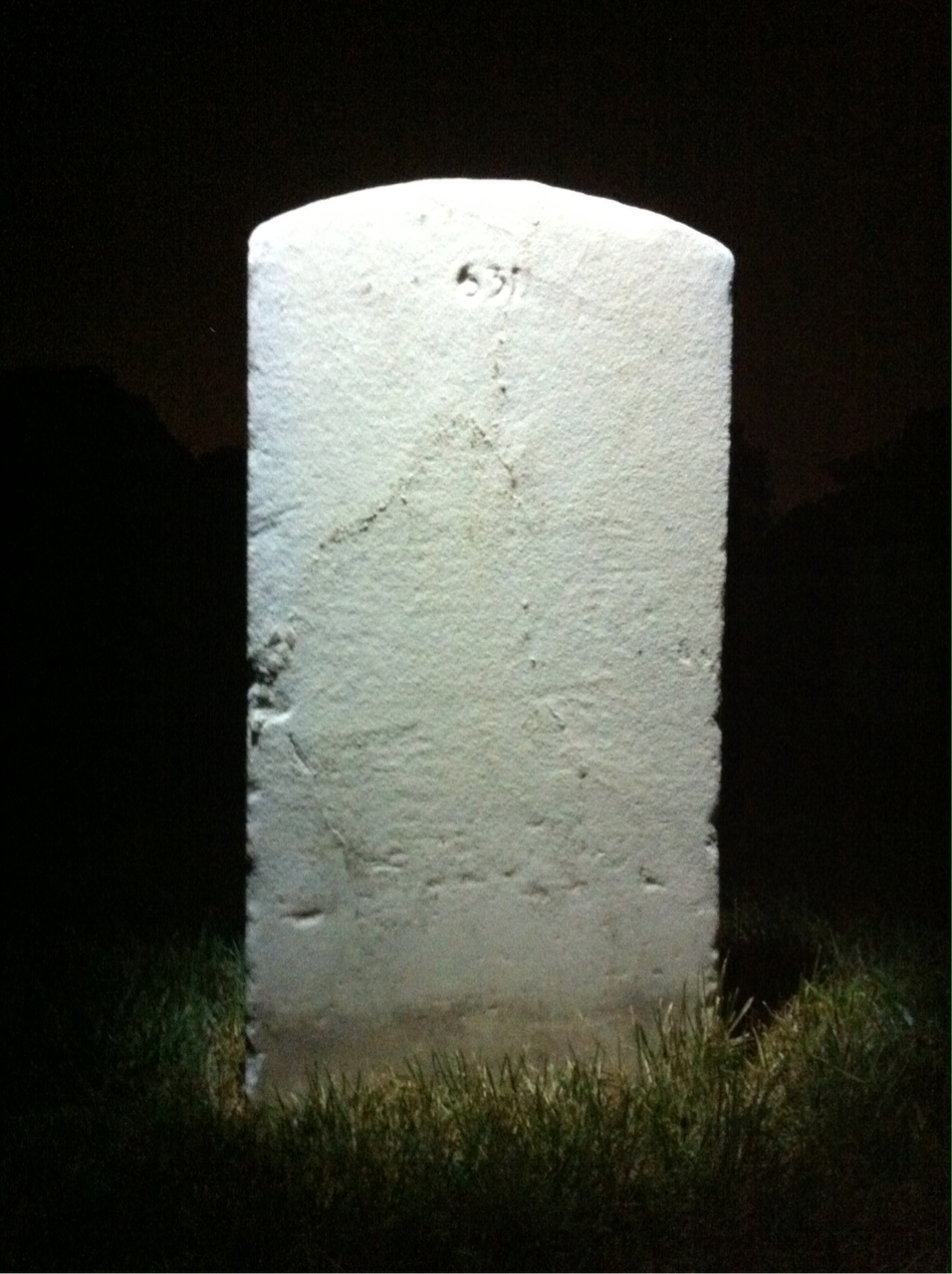 Back of headstone — William Angle