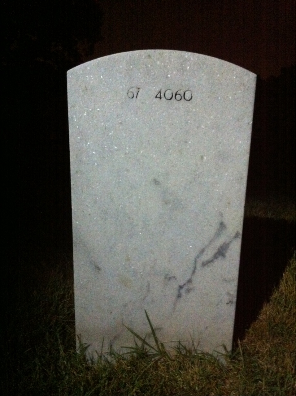 Back of headstone — William T Sermeus