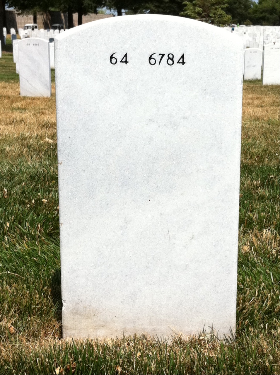 Back of headstone — Brooke Harris