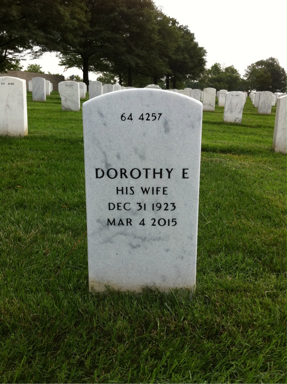 Back of headstone — Edward Yevich