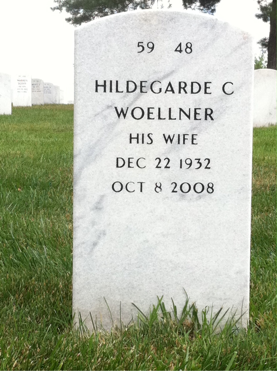 Back of headstone — Stephen Aubrey