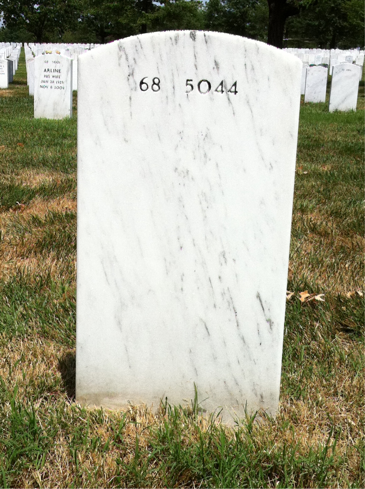 Back of headstone — Byron Cuddeback