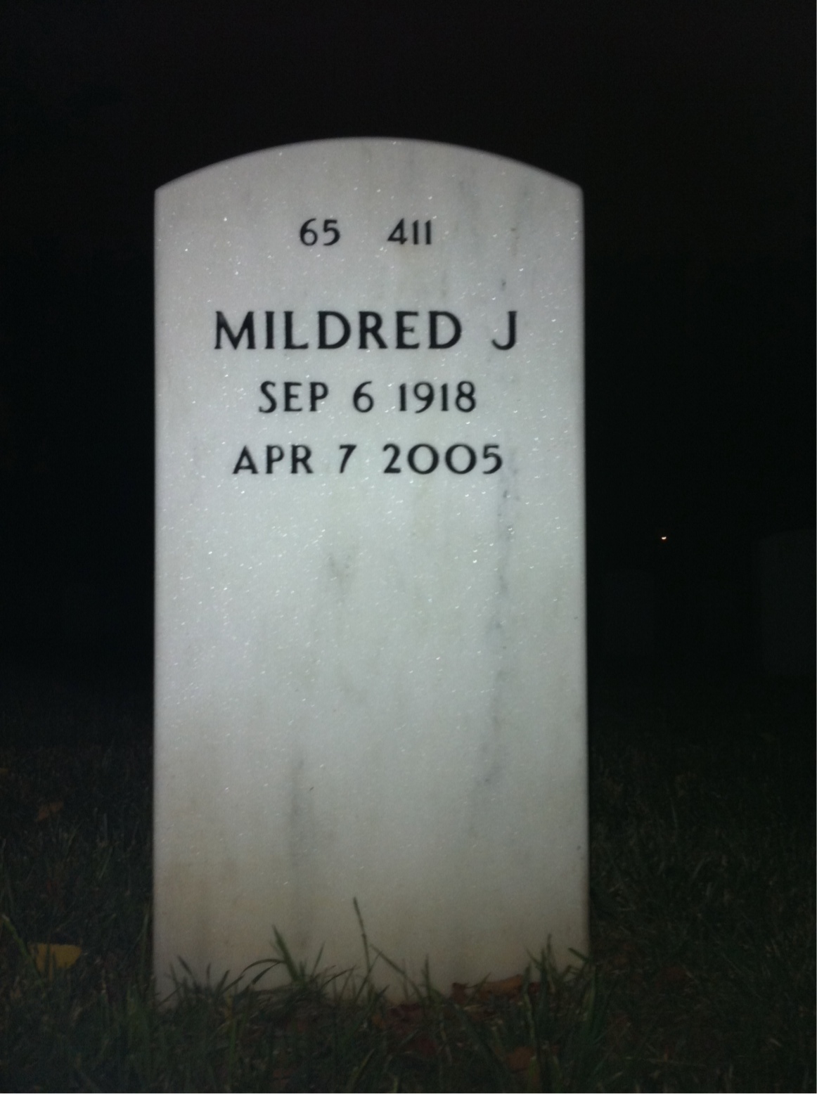 Back of headstone — Norris Pratley