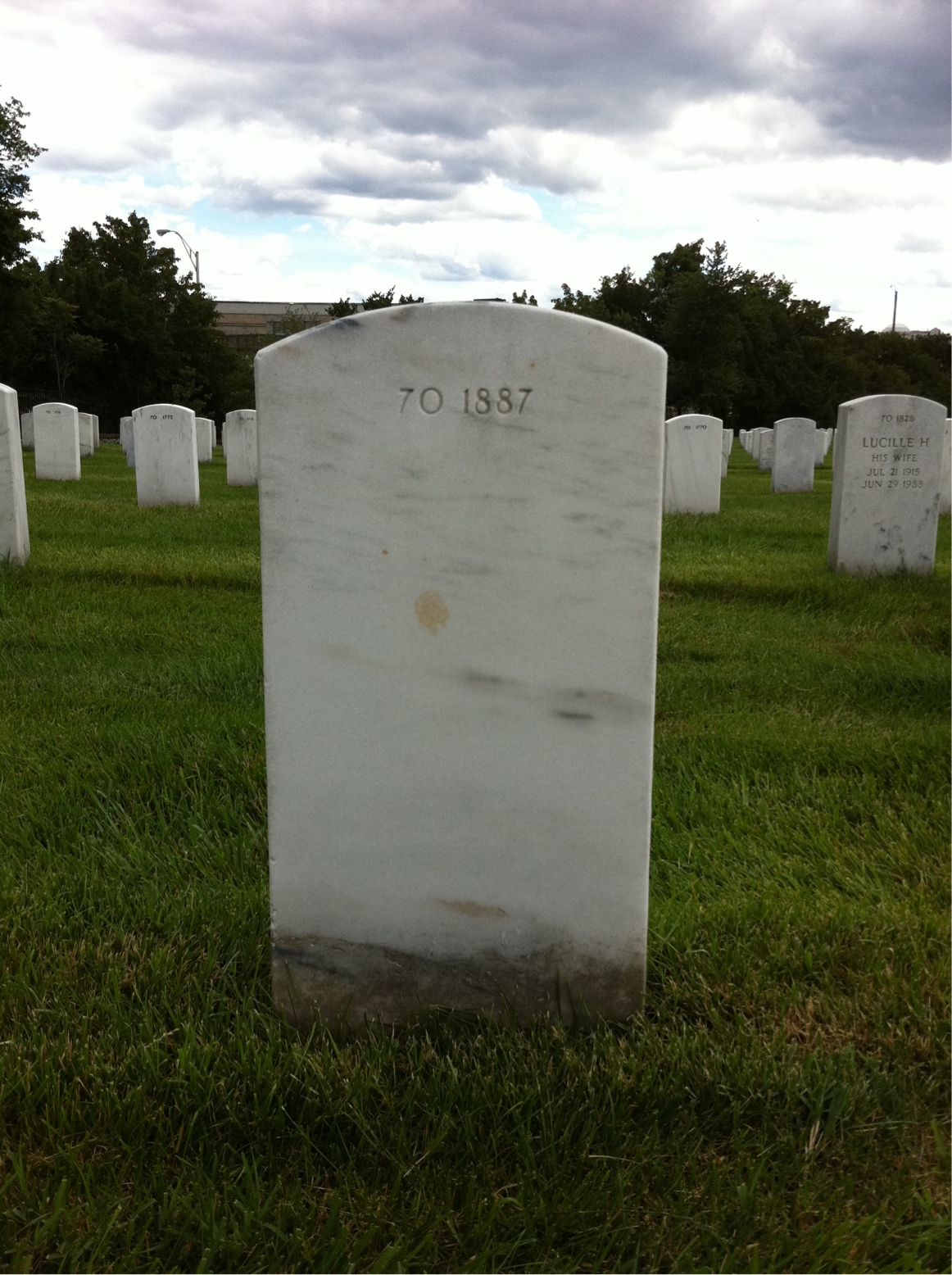 Back of headstone — Hilton Ashley