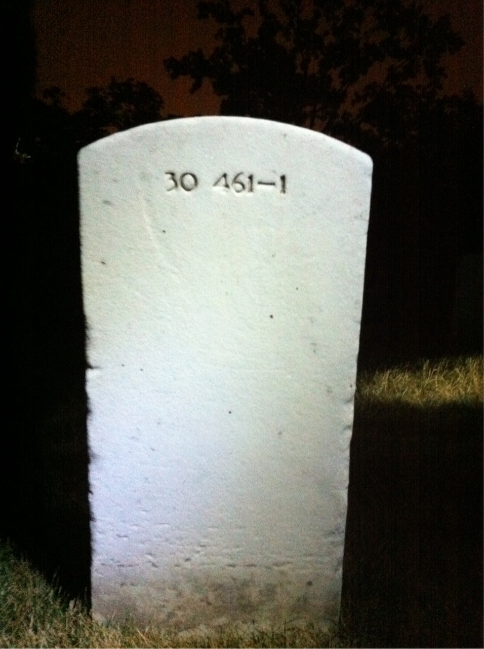 Back of headstone — John Allison