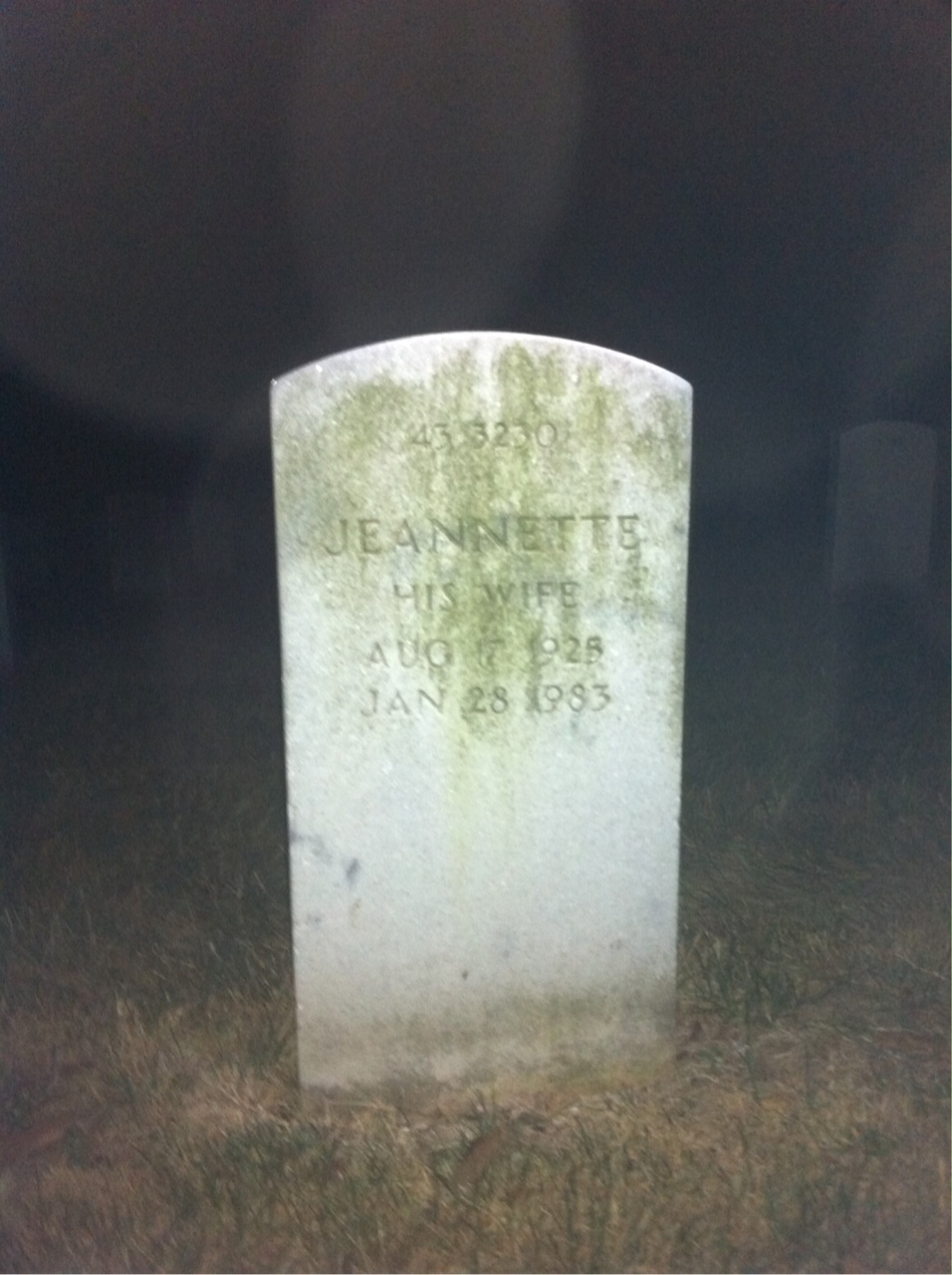 Back of headstone — Vincent Morse