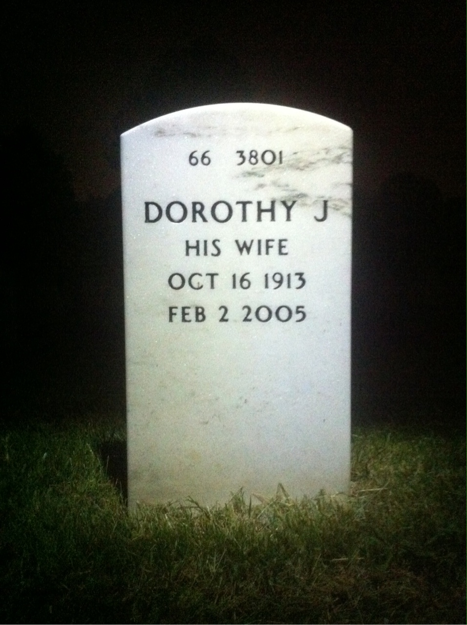 Back of headstone — Arthur Albert