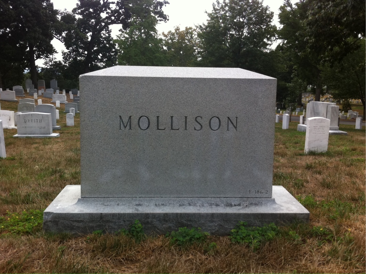 Back of headstone — Betty Mollison