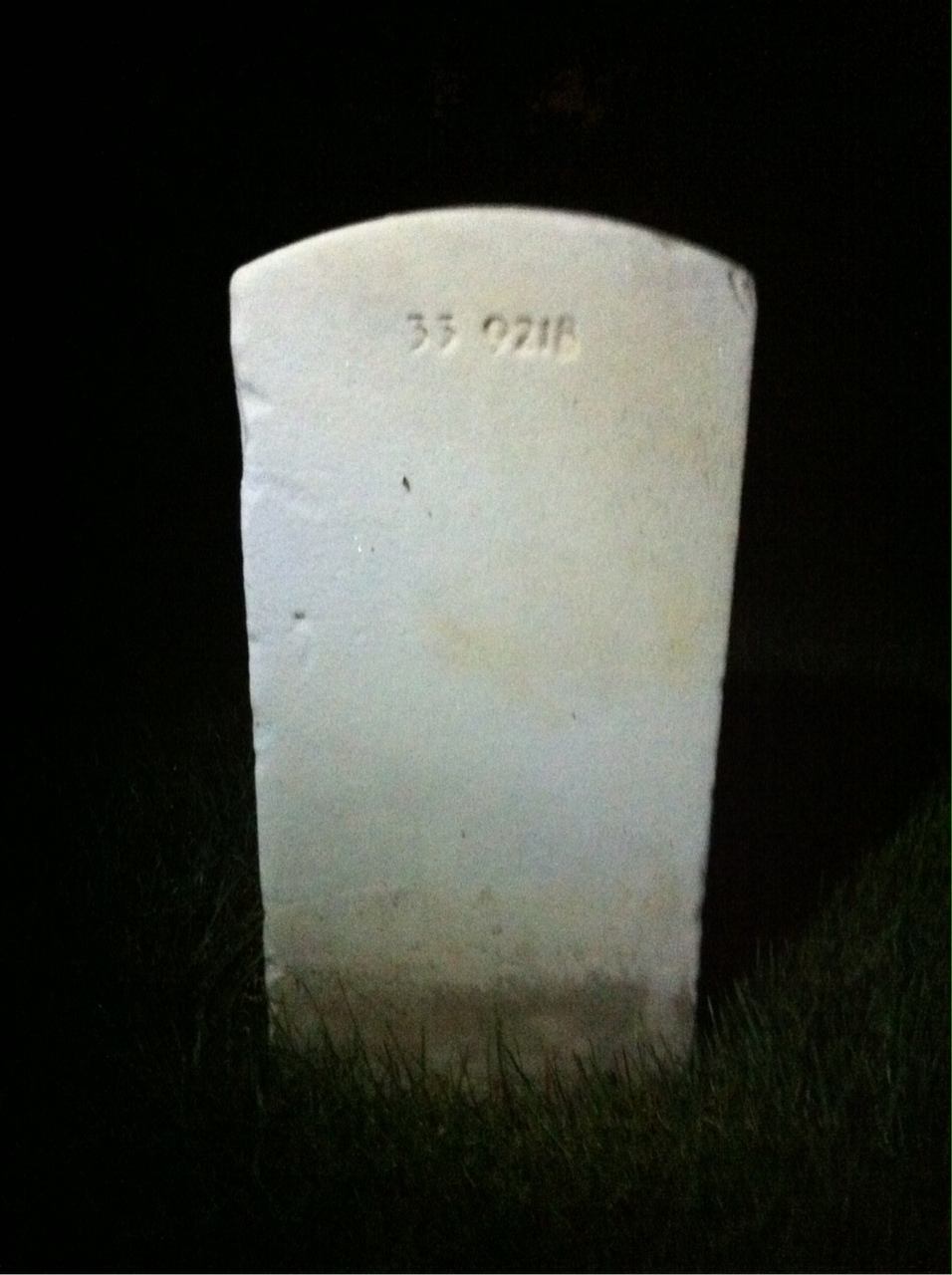 Back of headstone — Mathew Webster