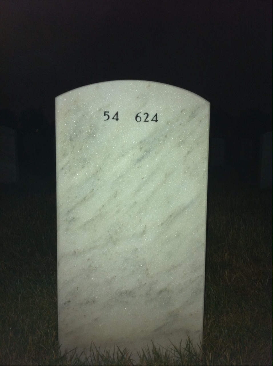Back of headstone — Starks Allen