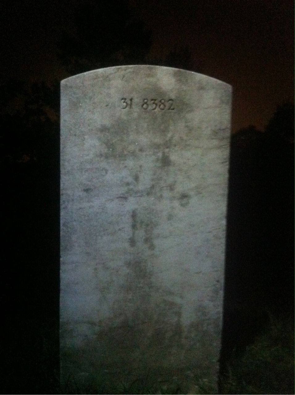 Back of headstone — Sarah Bachofer