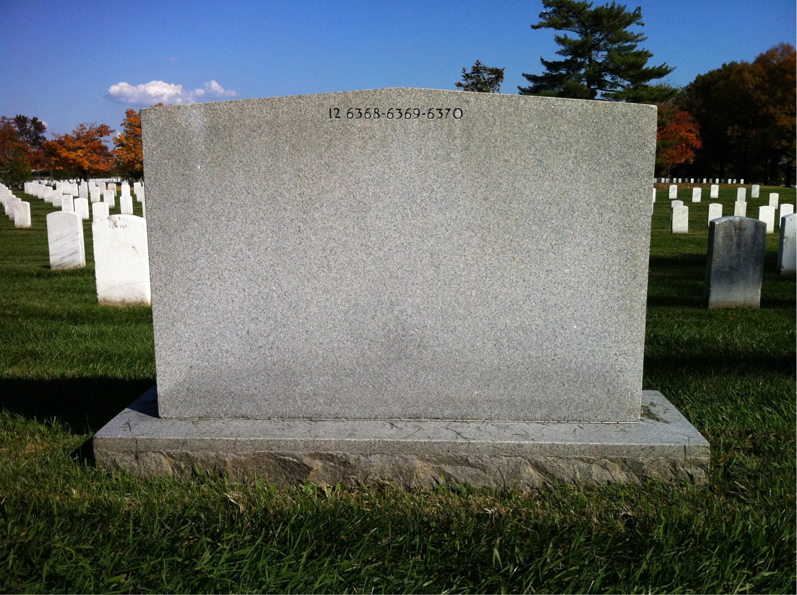 Back of headstone — Edward Armm