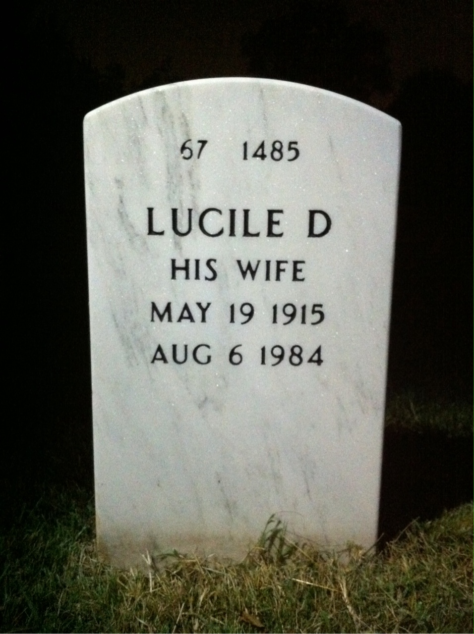 Back of headstone — Donald Maccloskey