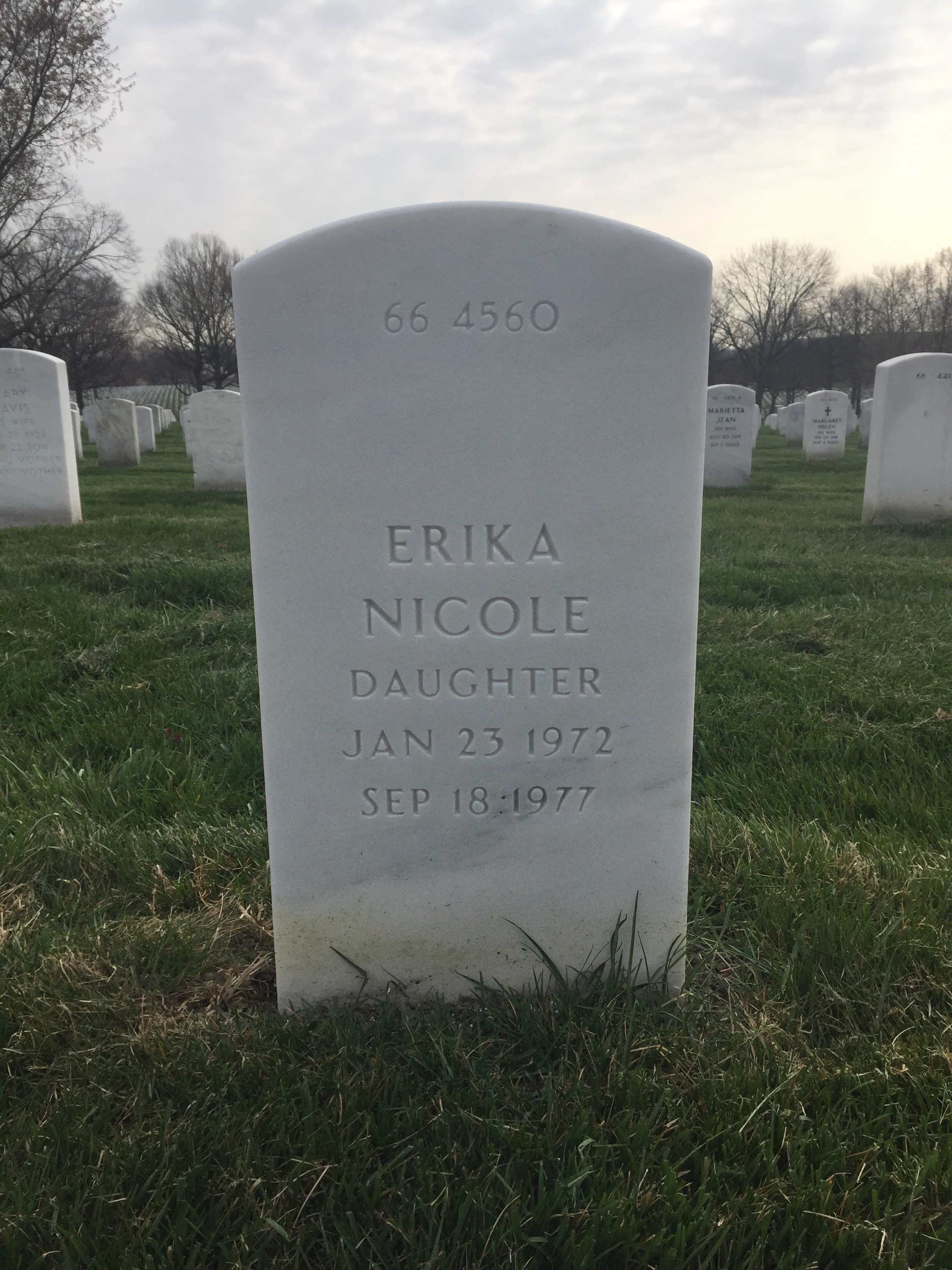 Back of headstone — Willie Adams