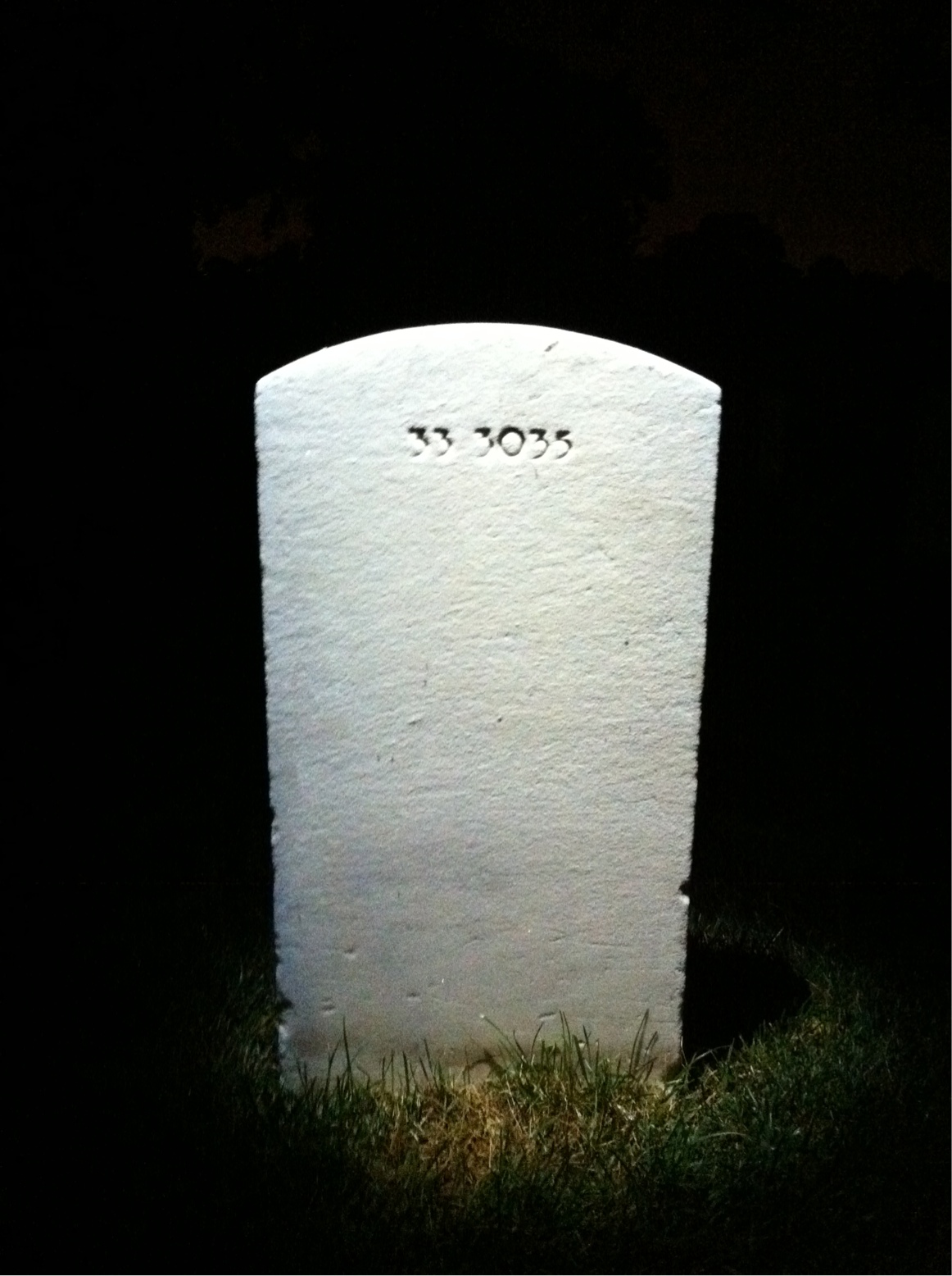 Back of headstone — Carl Morrison