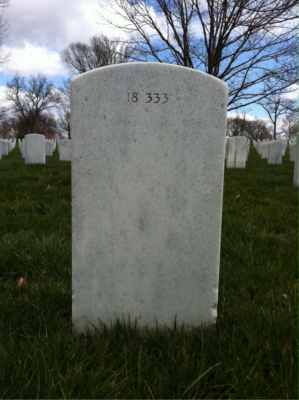 Back of headstone — John Mulligan
