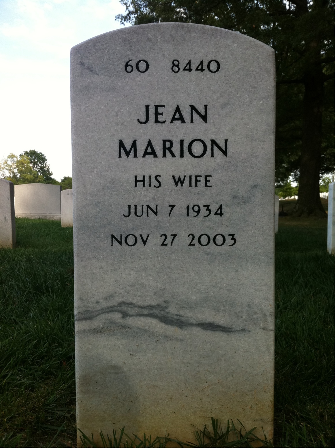 Back of headstone — Robert Hankins