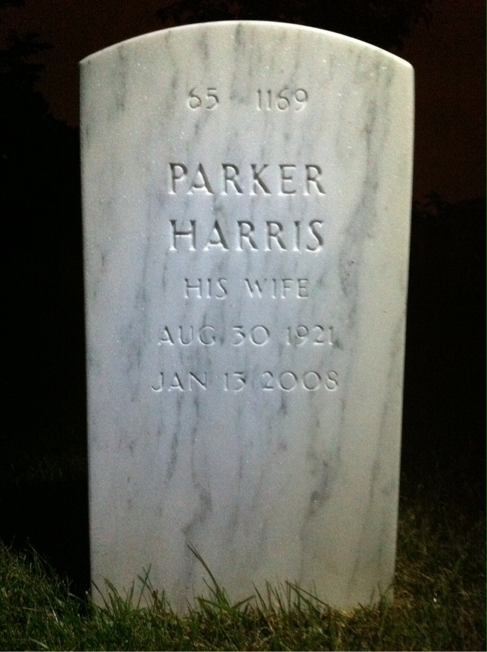 Back of headstone — William Adams