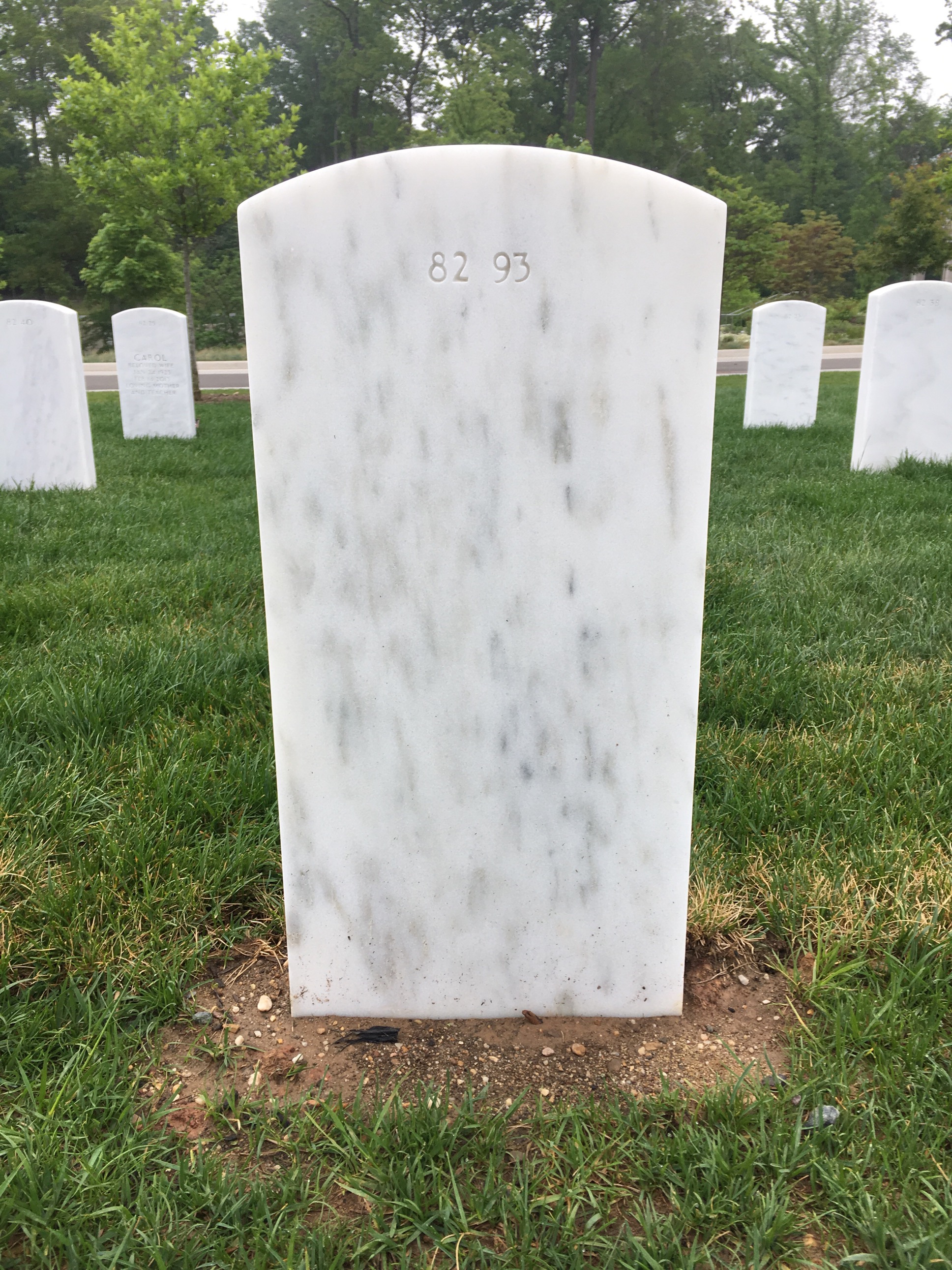 Back of headstone — Arthur Amesse