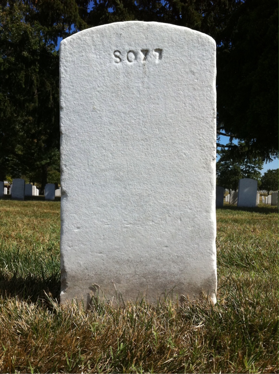 Back of headstone — Dale Motis