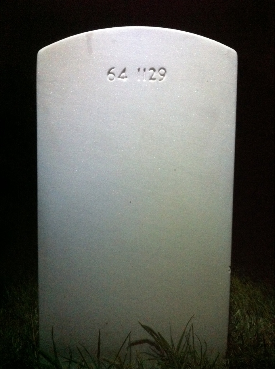 Back of headstone — Stanley Robertson