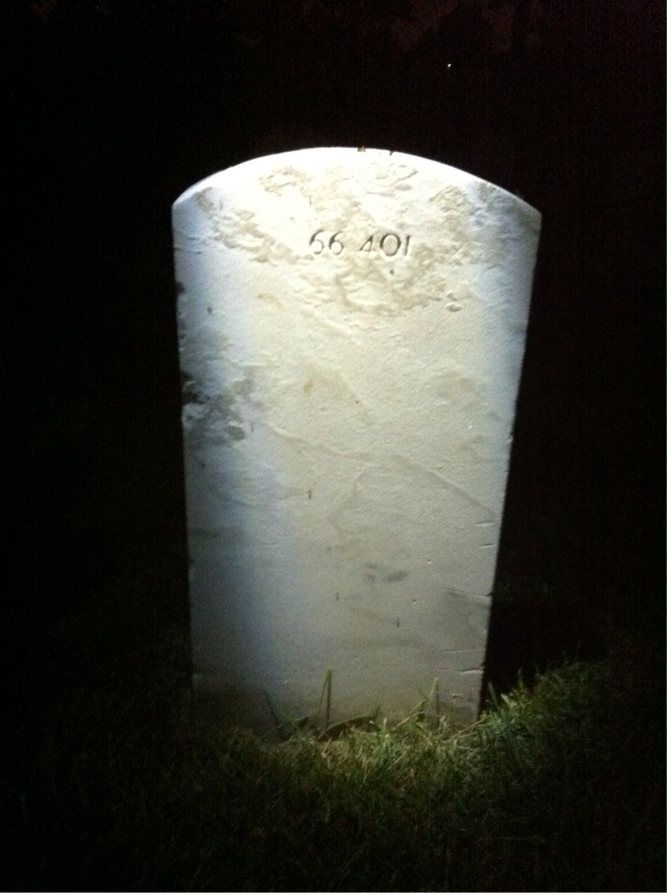 Back of headstone — Wilbert Winston
