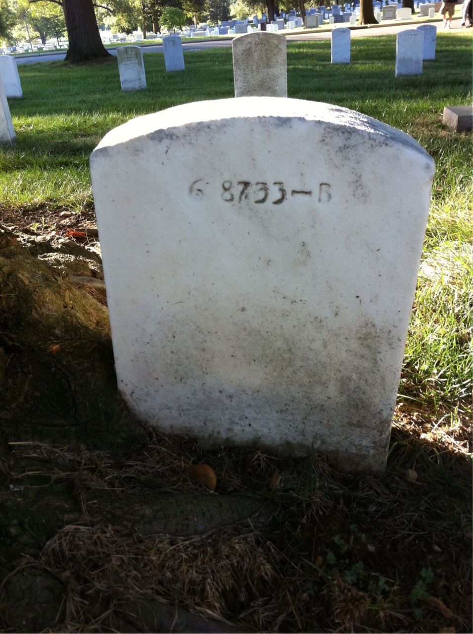 Back of headstone — Thomas Fleming