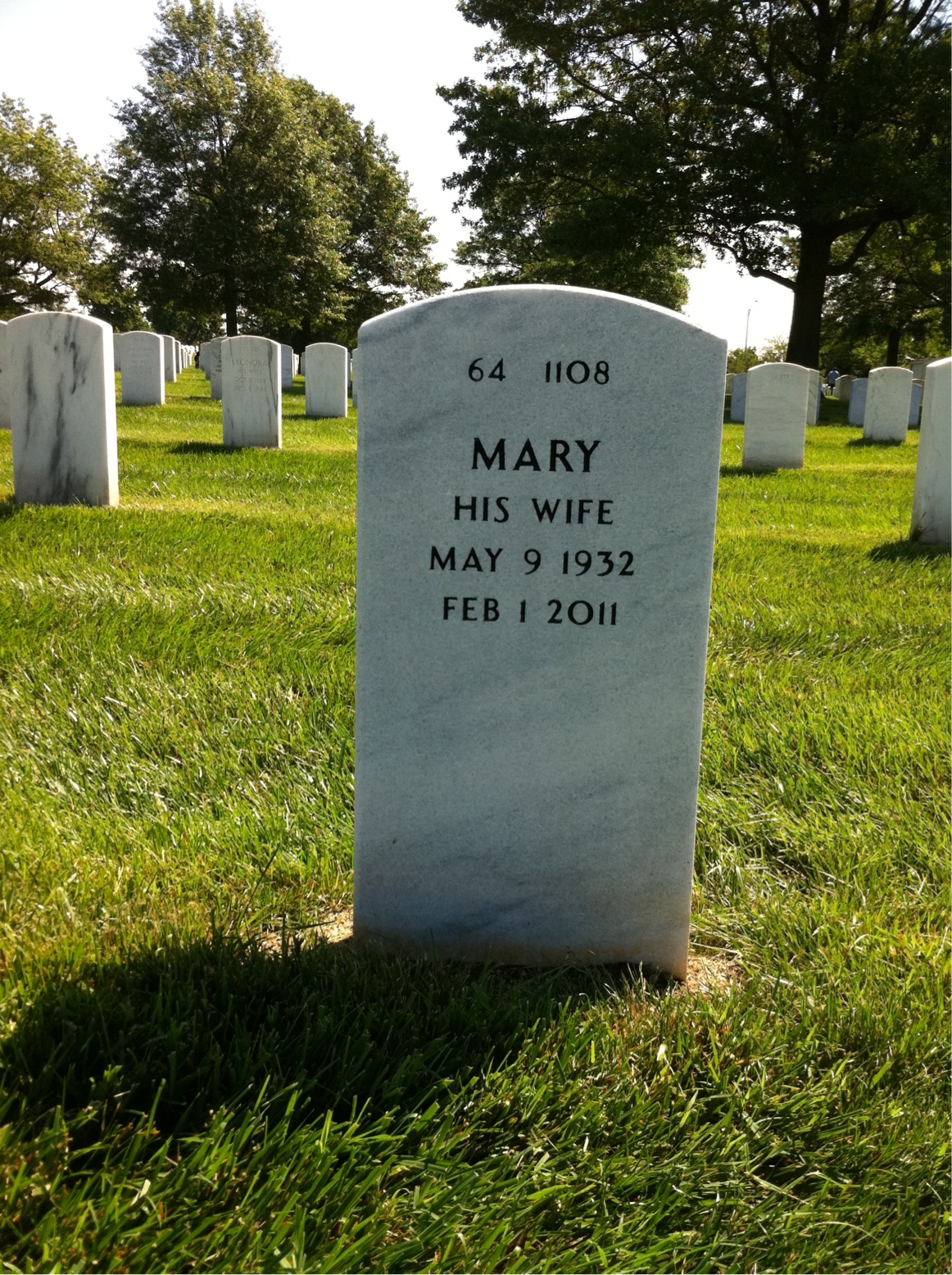 Back of headstone — Carl Allsup