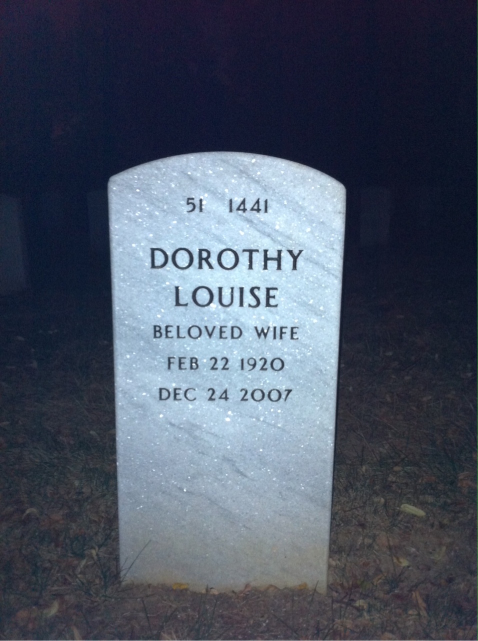 Back of headstone — Herman Lane