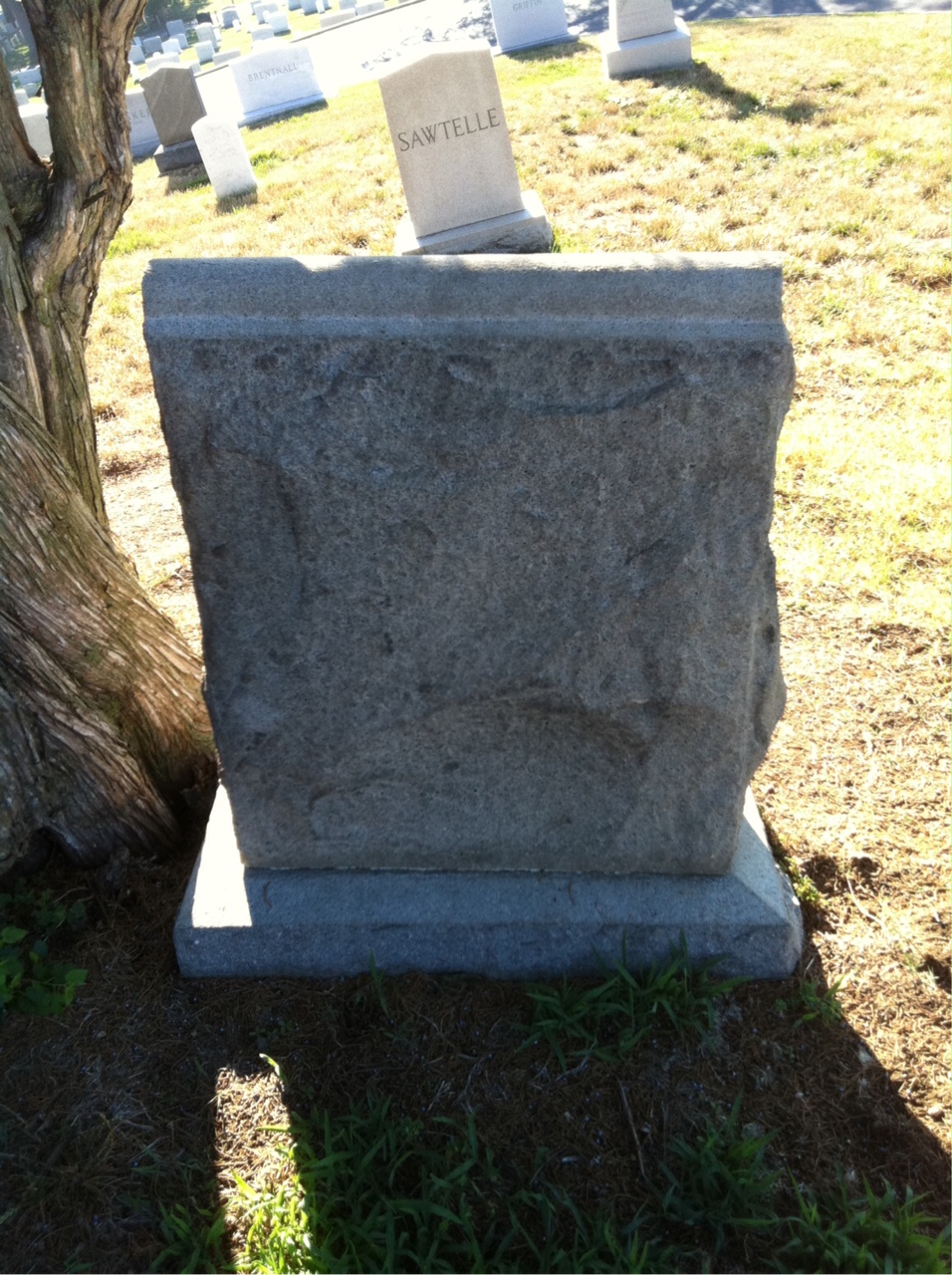 Back of headstone — Frank Bostwick