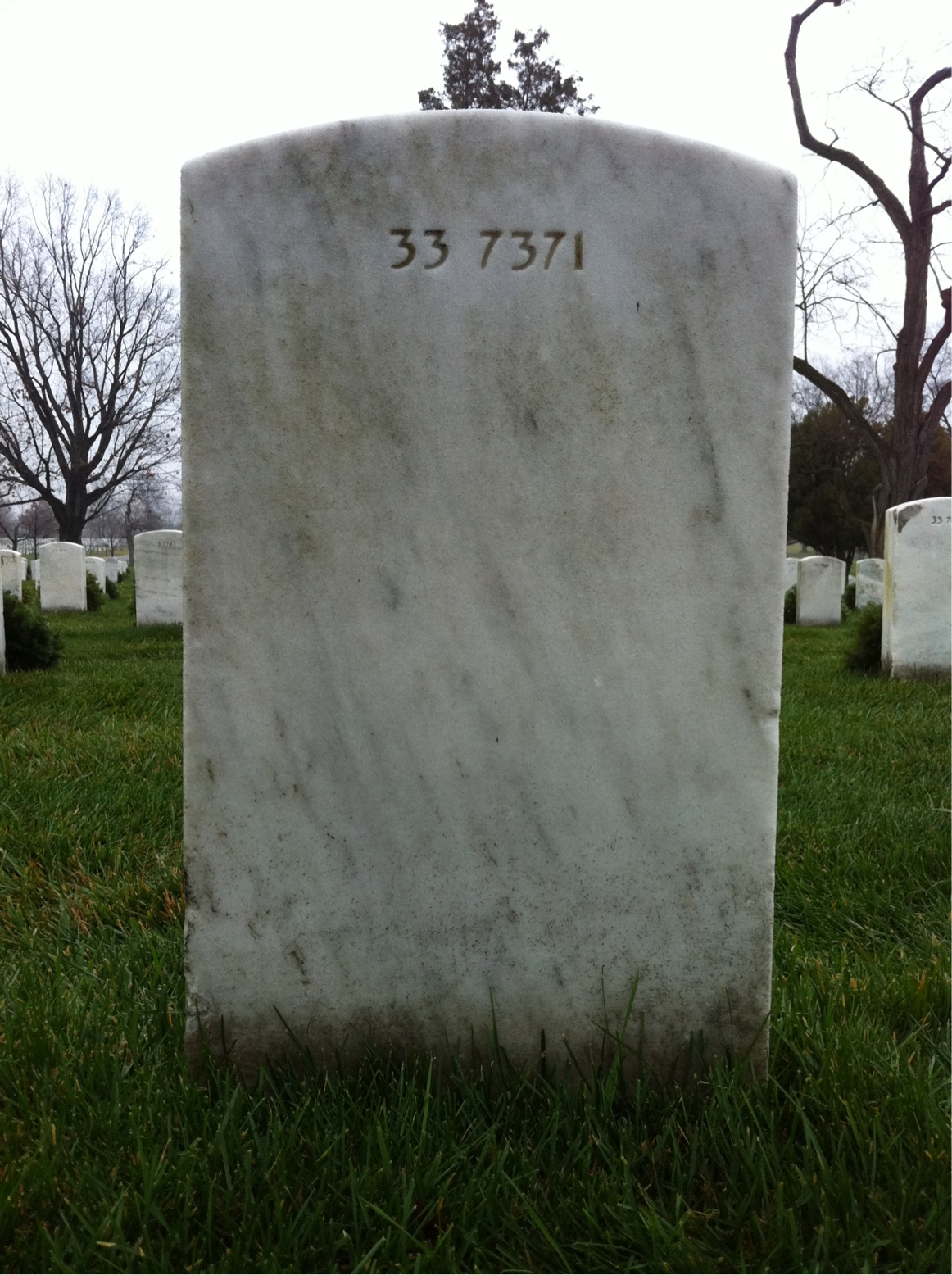 Back of headstone — Grace Murphy