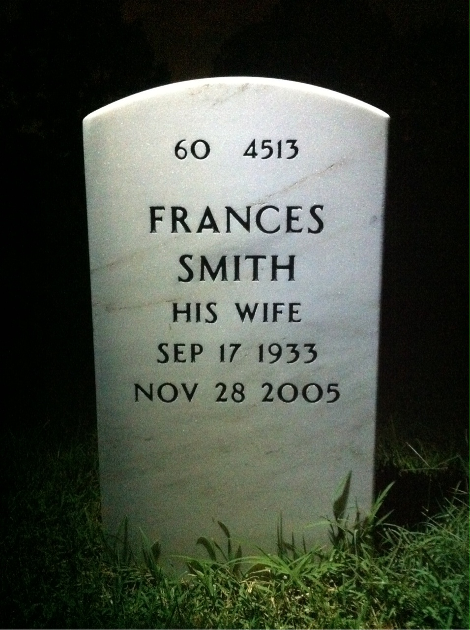 Back of headstone — Selvius Turner