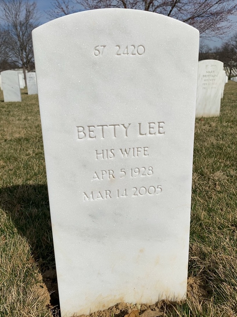 Back of headstone — Jack Quinn