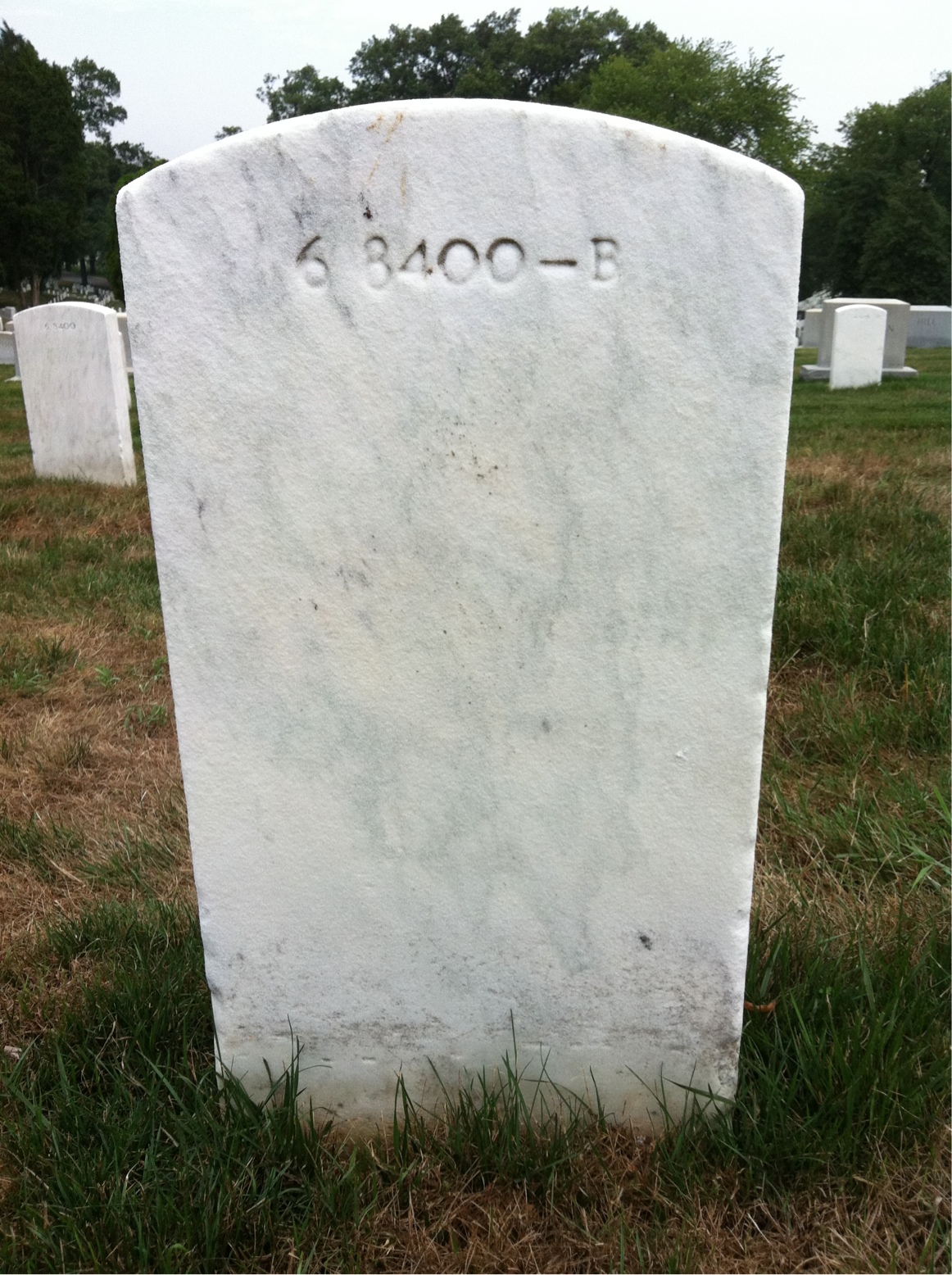 Back of headstone — William J Gallagher