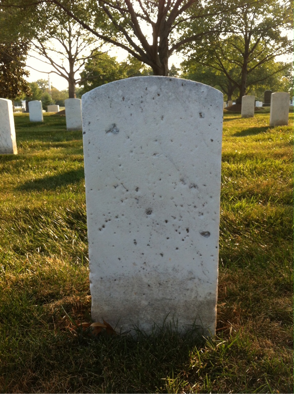 Back of headstone — John Alloways