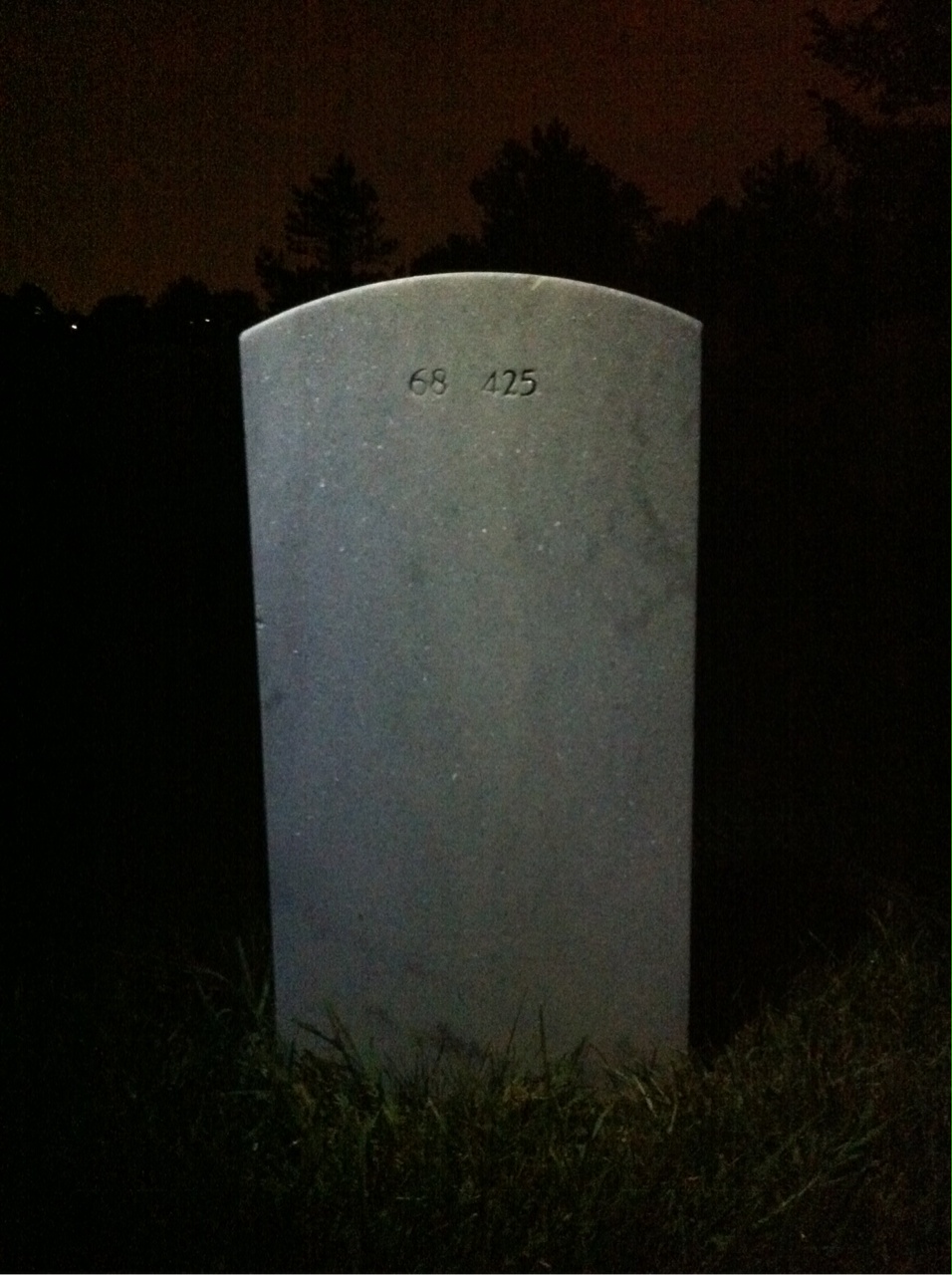 Back of headstone — Samuel Cox