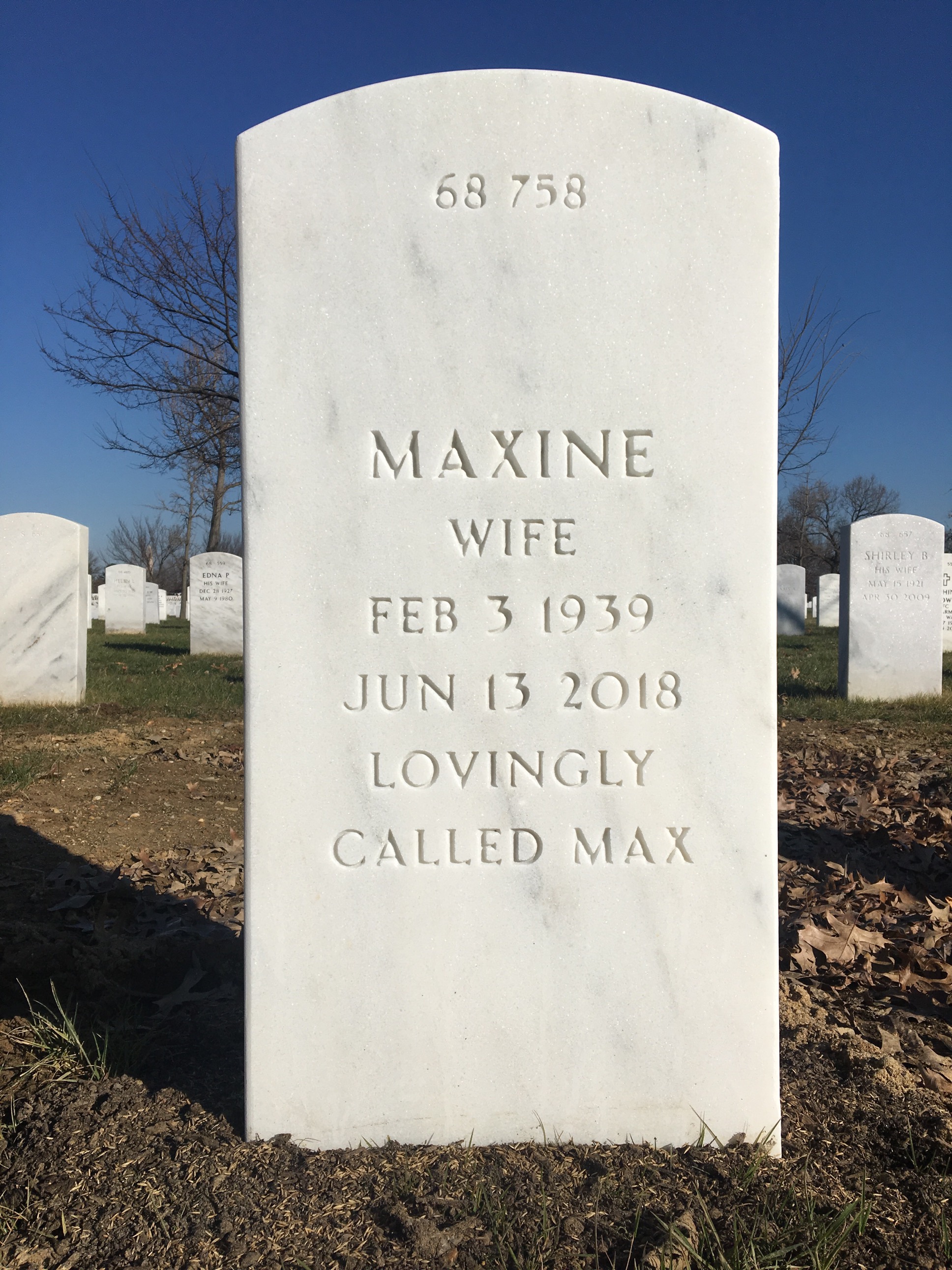 Back of headstone — William Stanley Mahan