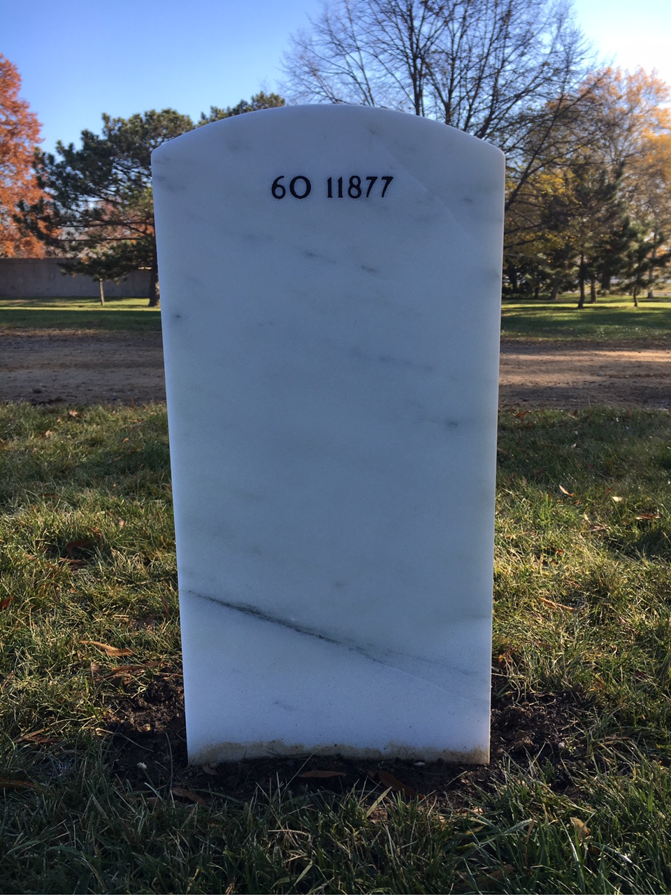 Back of headstone — Justin Alexis Brin