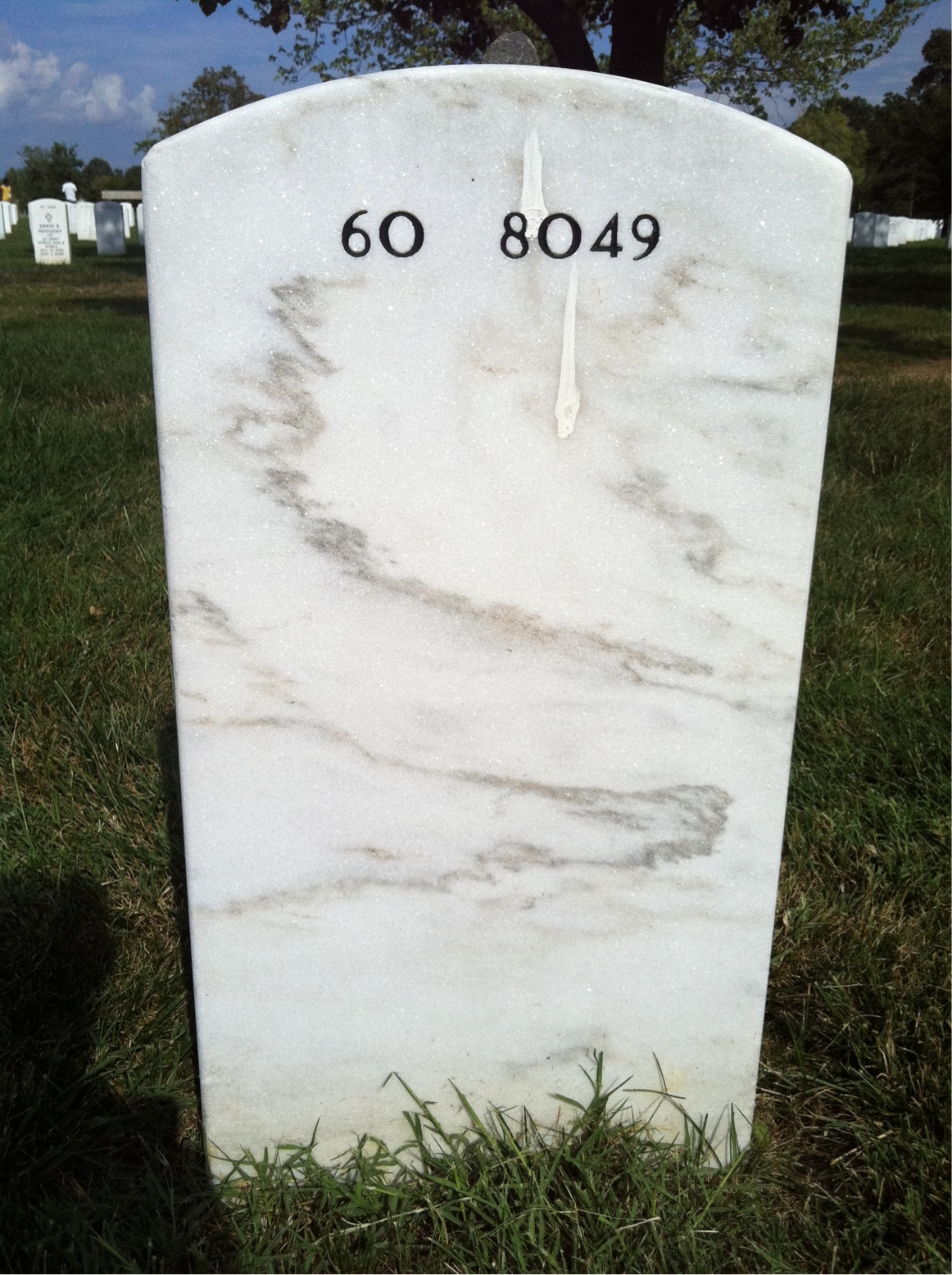 Back of headstone — Aram Bass