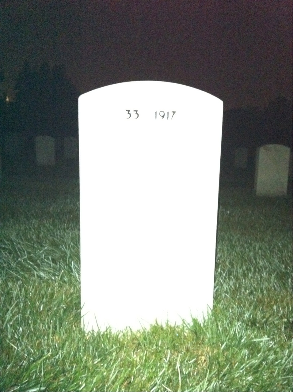 Back of headstone — King Pittman