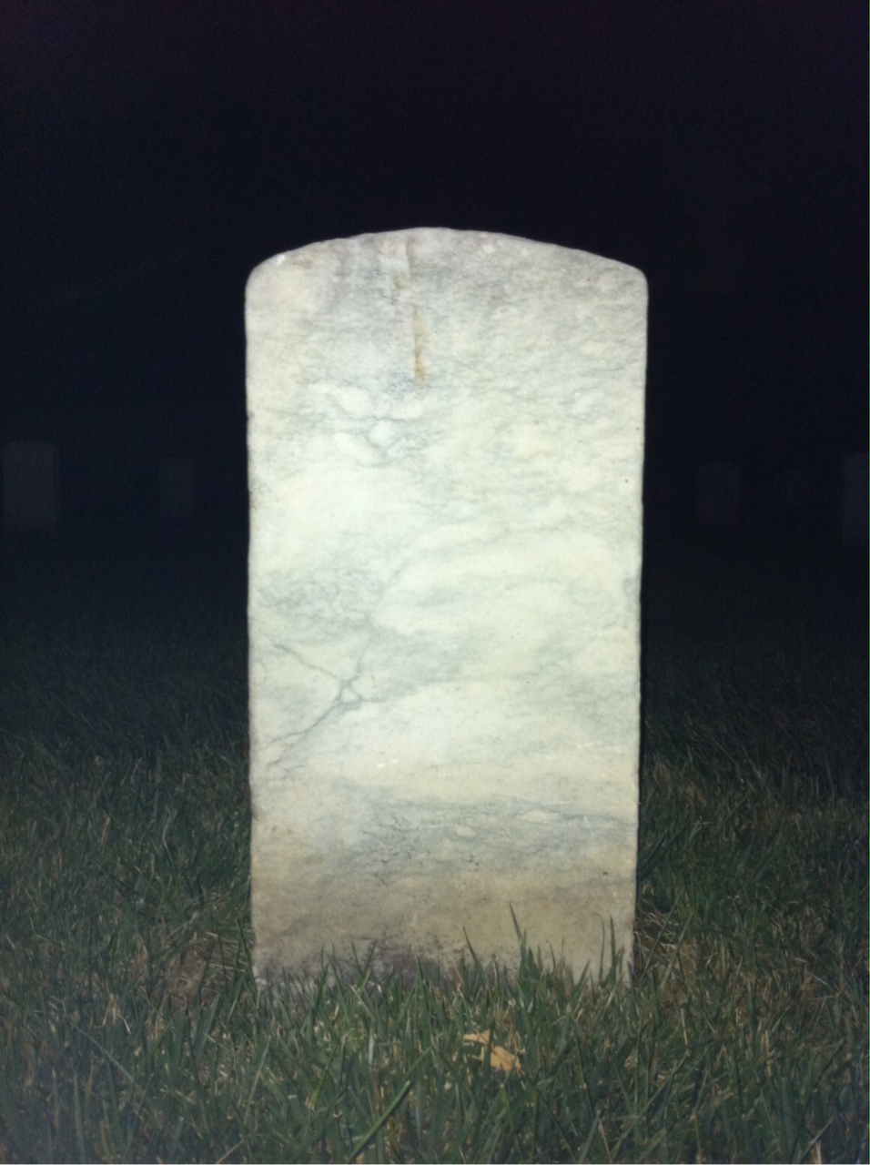 Back of headstone — Alpha Austine