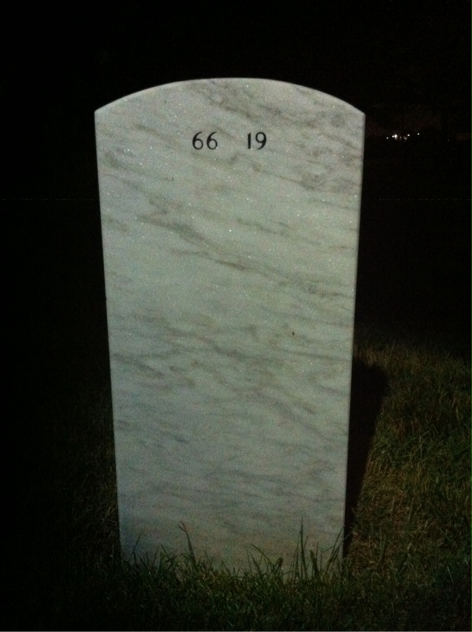 Back of headstone — David Loomis