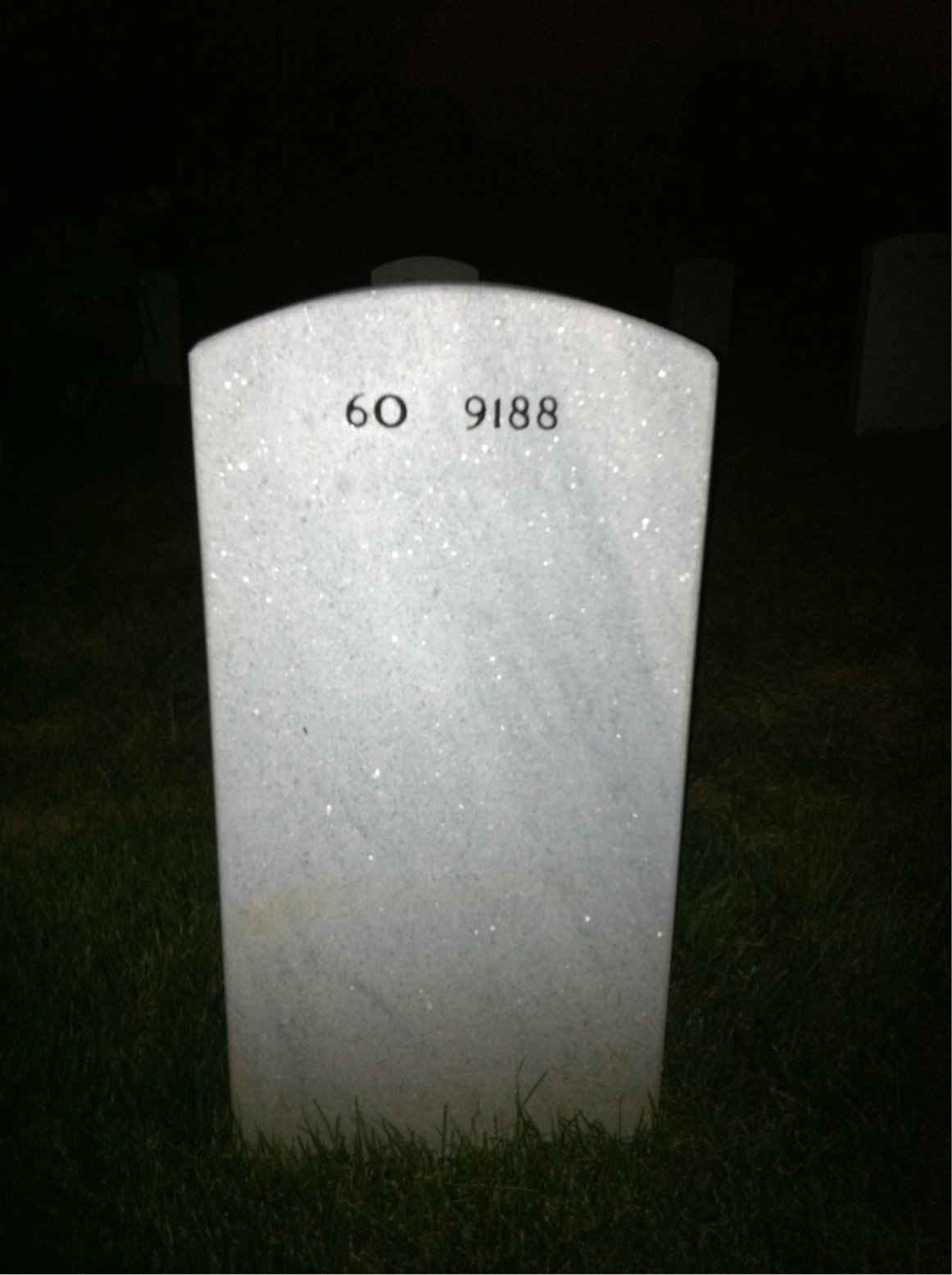 Back of headstone — James Russell Zimmerman