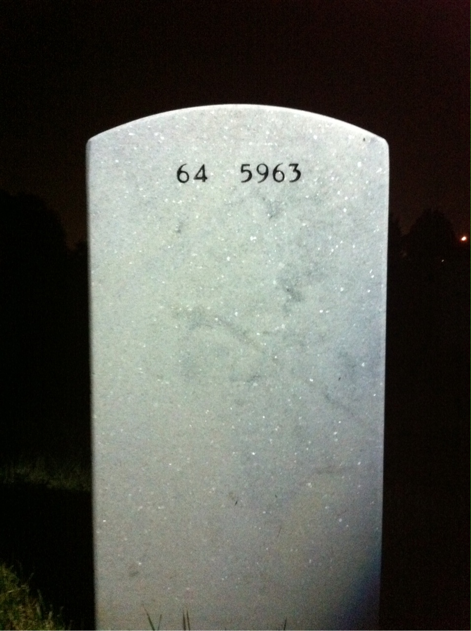 Back of headstone — Kenneth Deubel