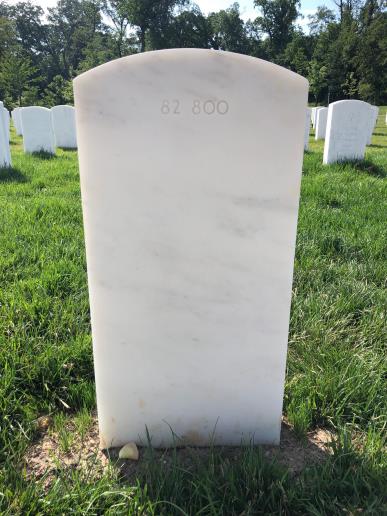 Back of headstone — Richard Miller